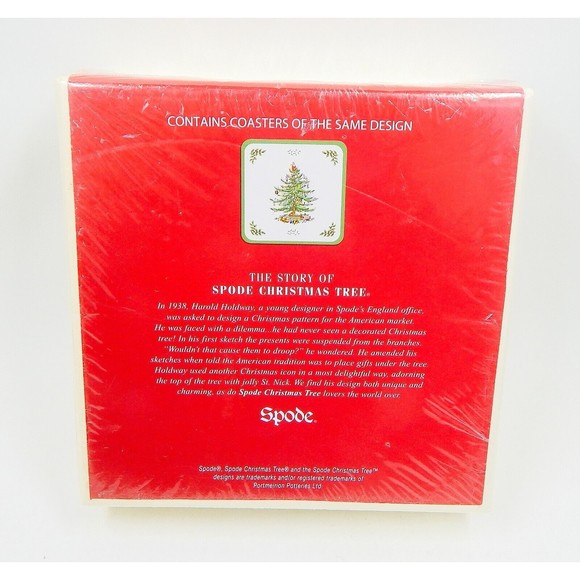 Spode Christmas Tree Cork Coasters Pimpernel - Picture 6 of 7